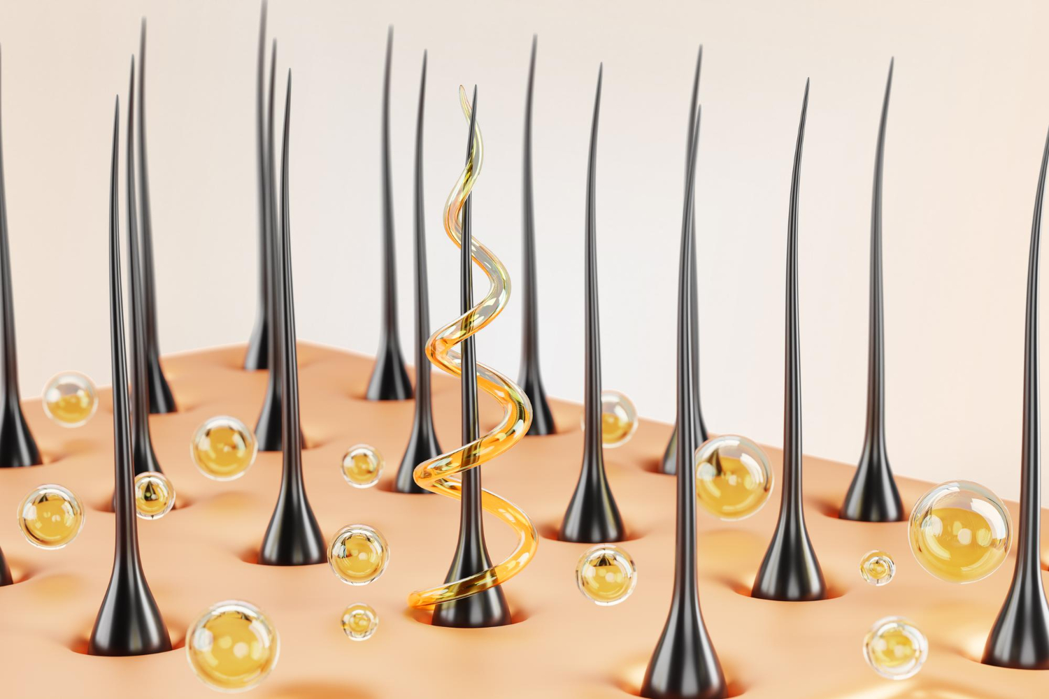 Illustration showing how fractional laser stimulates hair follicles.