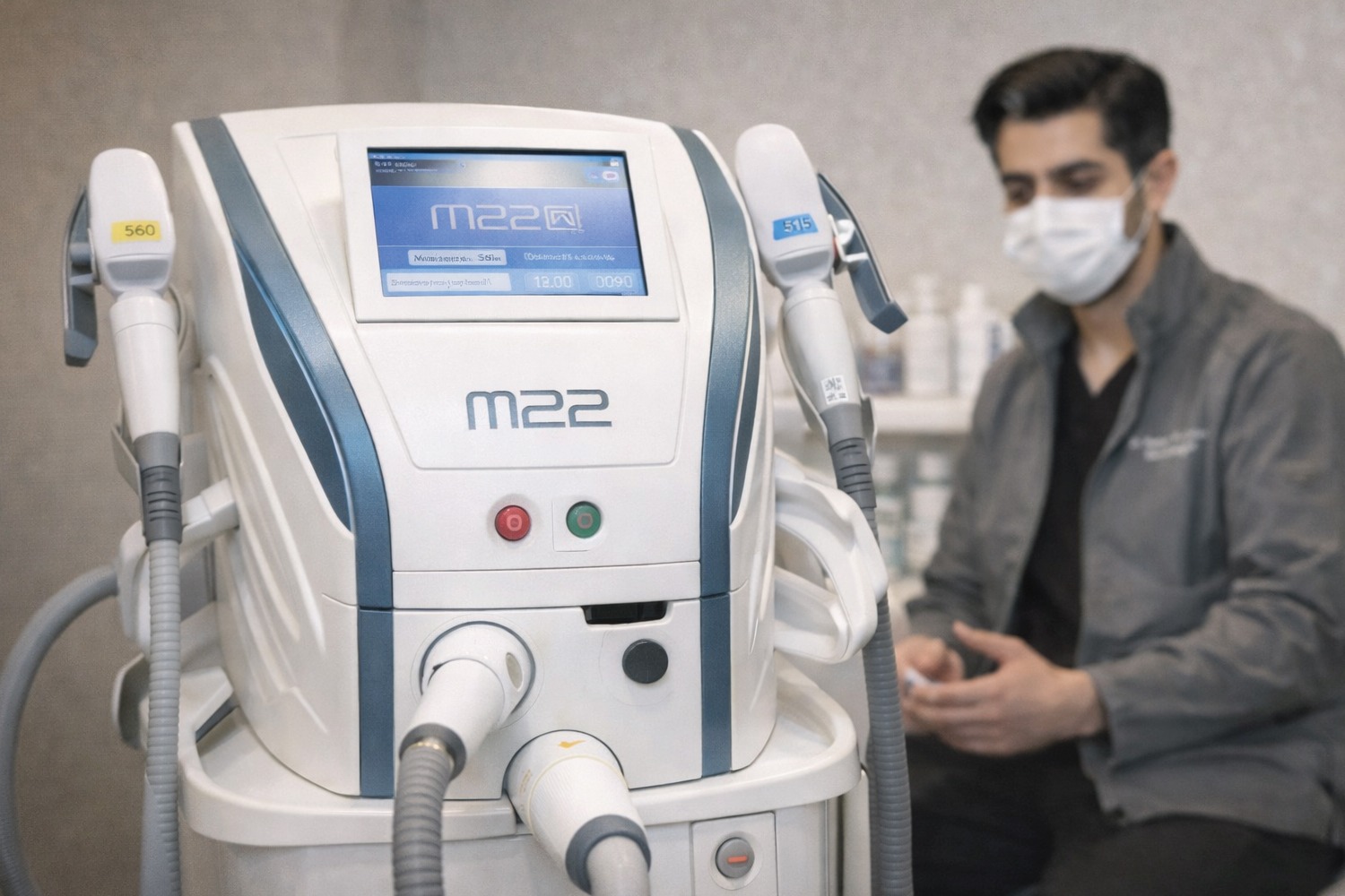 M22 IPL laser device used for skin treatment in Riyadh