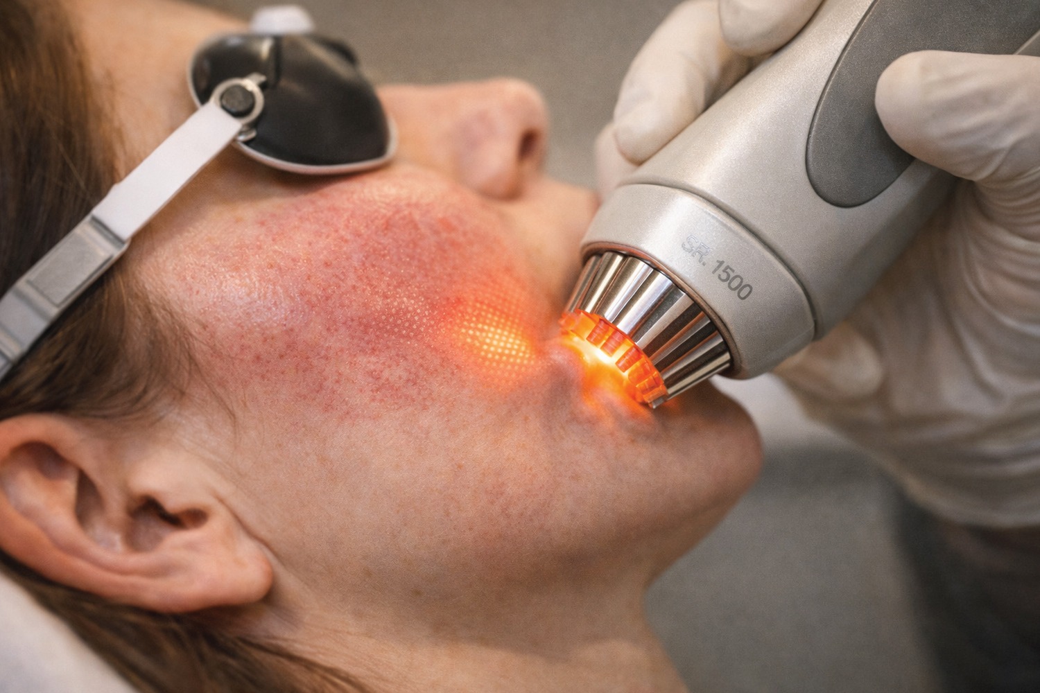 Fraxel fractional laser treatment for acne scars in Riyadh