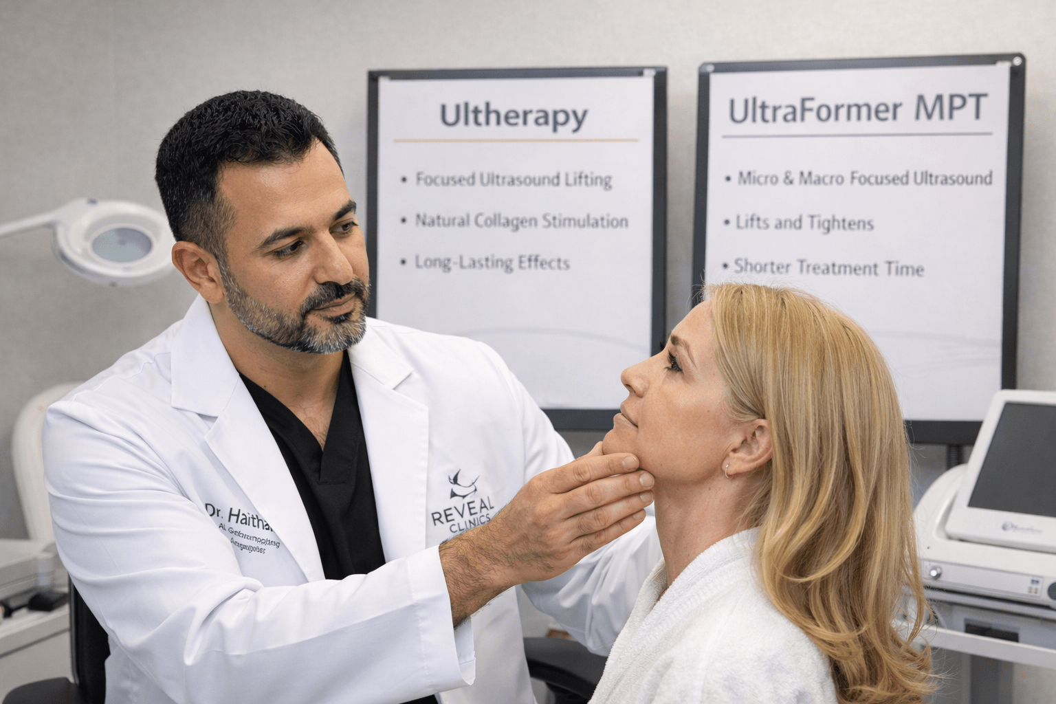 Ultherapy vs UltraFormer MPT Skin Tightening in Riyadh - by Haitham Ultherapy vs UltraFormer MPT consultation with Dr. Haitham Al-Gzlan in Riyadh