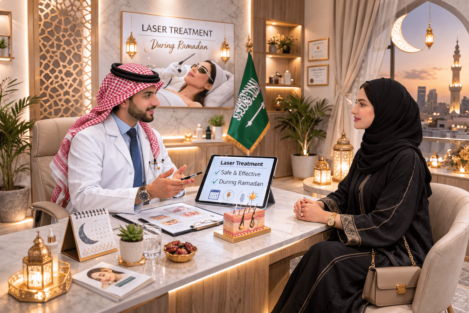Laser Botox Treatments During Ramadan in Riyadh - by Haitham Laser consultation during Ramadan with Dr. Haitham Al-Gzlan in Riyadh
