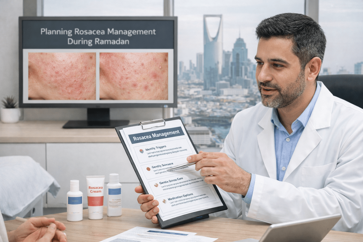 Rosacea consultation during Ramadan in Riyadh