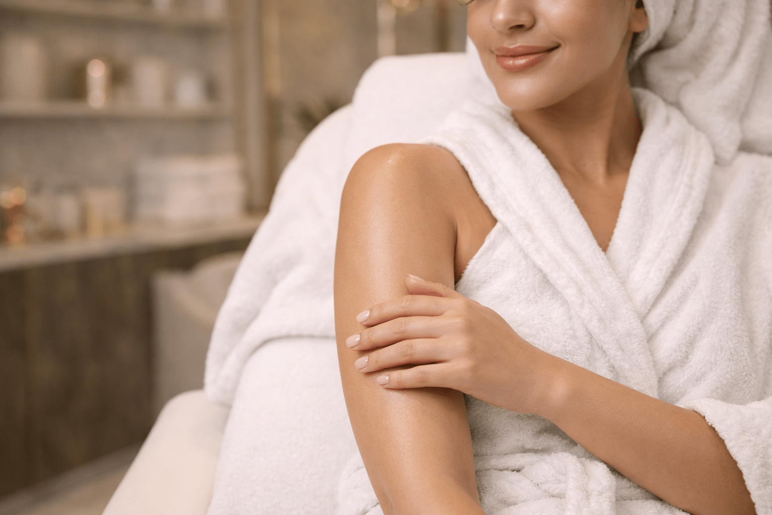 Smooth skin after laser hair removal treatment in Riyadh