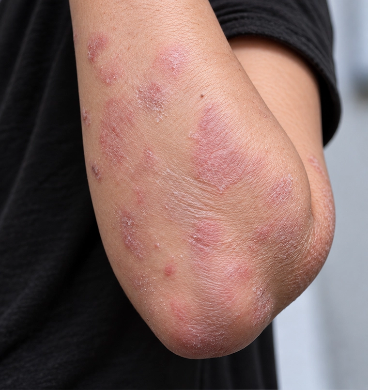 Eczema treatment result, after treatment