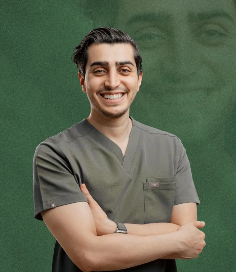 Dr. Haitham Al-Gzlan reviewing a skin assessment during a dermatology consultation in Riyadh